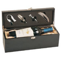Promotional Gifts - Single Wine Bottle Matte Black Presentation Box w/ Tools